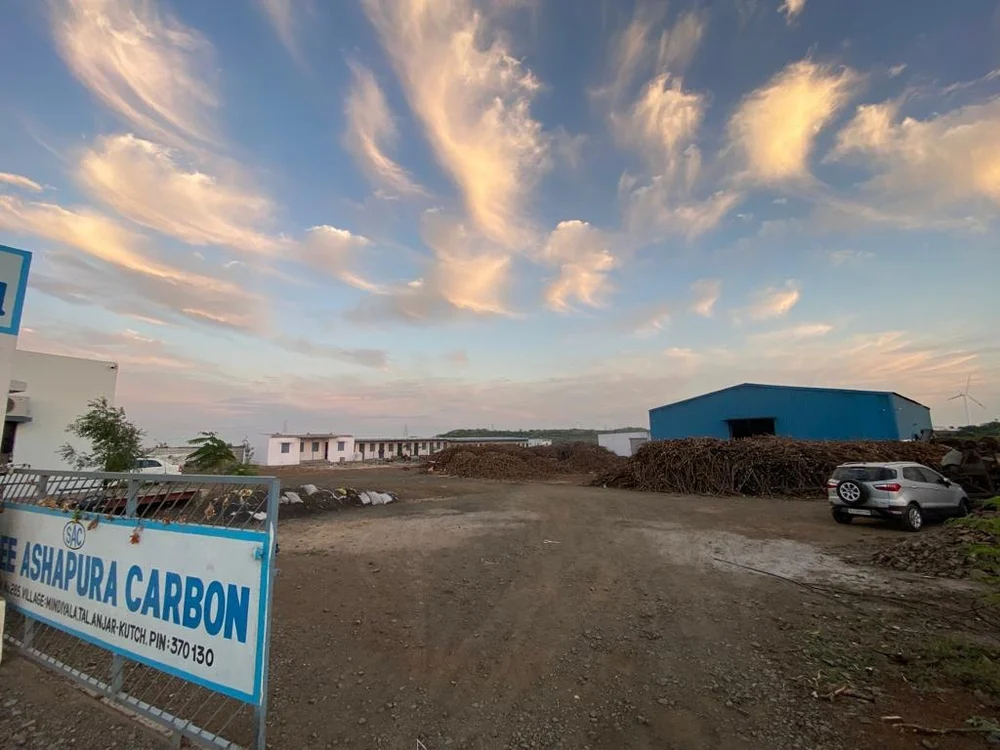 Shree Ashapura Carbon Plant Yard and Feedstock Stockpiles